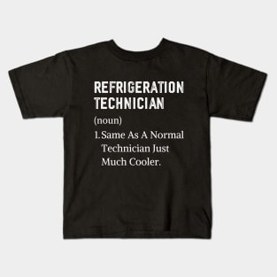 Refrigeration Technician Vintage Definition Refrigeration Kids T-Shirt